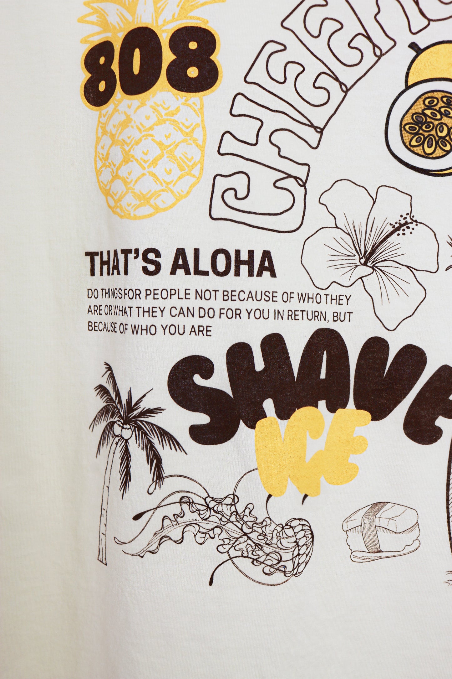 CHEE HOO, UNISEX HEAVYWEIGHT OAHU TEE 808