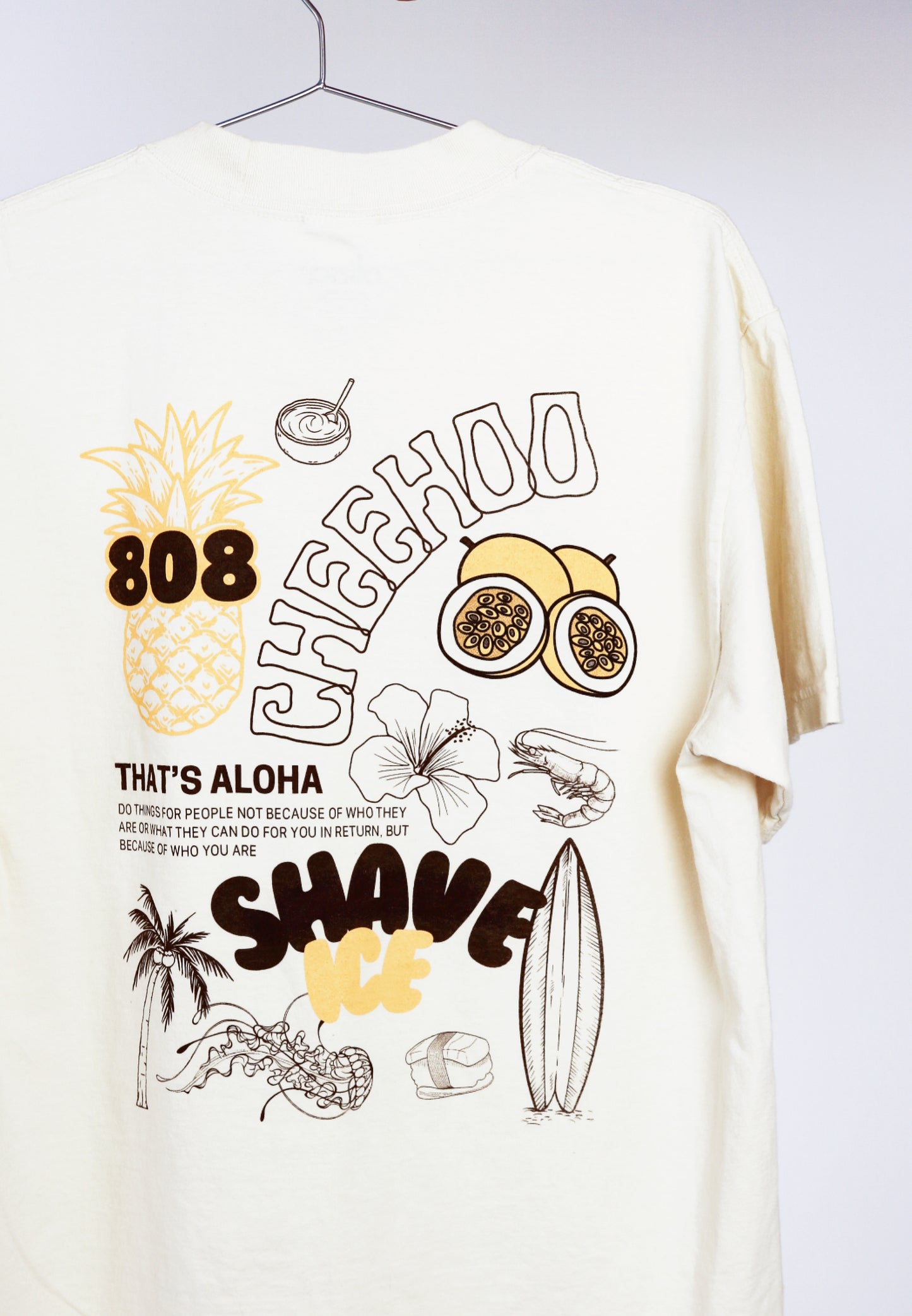 CHEE HOO, UNISEX HEAVYWEIGHT OAHU TEE 808